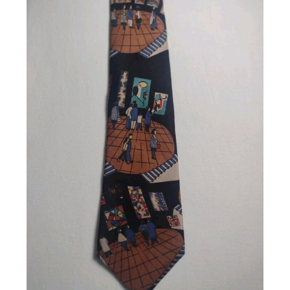 Classic Windsor Multicolor Art-Inspired 59" X 4" Tie